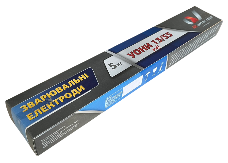 Електроди УОНИ 13/55 Profi (АВ МЕТАЛ ГРУП) 4 мм (упаковка 5 кг)